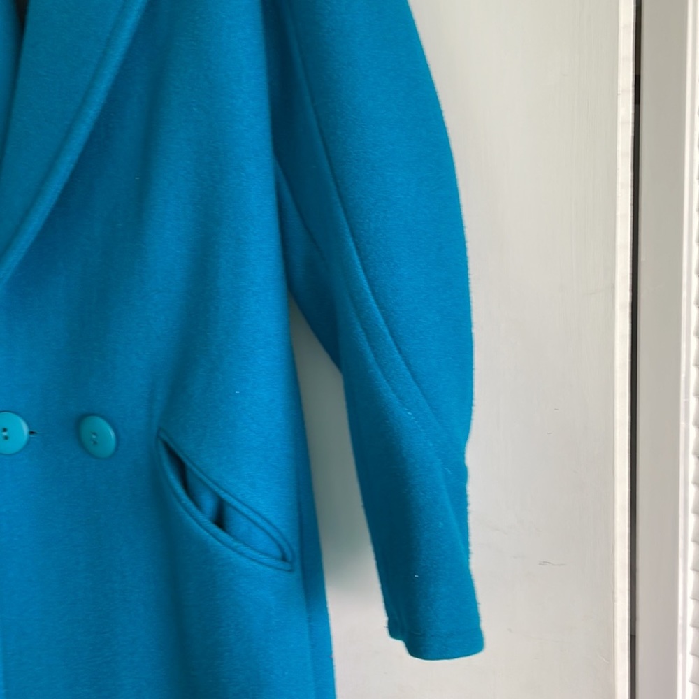 Blue Wool Coat - Picture 3 of 5